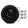 Imagem de Jogo 4 Calotas Centro de Roda Ferro Fiat Siena Aro 13 14 15 Kit c/ 4 Unid 4x100 Preto