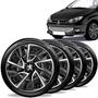 Imagem de Jogo 4 Calotas Ds4 Aro 14 Black / Silver Peugeot 206 207 307