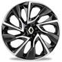 Imagem de Jogo 4 Calotas Ds4 Aro 14 Black Silver Renault Clio Sandero