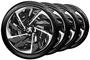 Imagem de Jogo 4 Calotas Nitro Aro 14 Black Silver Peugeot 206 Sw 307