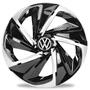 Imagem de Jogo 4 Calotas Nitro Aro 14 Black Silver Vw Gol G2 Fox Polo