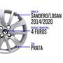 Imagem de Jogo 4 Calotas Renault Sandero Logan 2007 À 2020 Aro 15