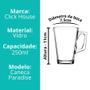 Imagem de Jogo 4 Canecas Café Cappuccino Expresso Alto Vidro 250ml