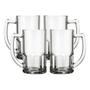 Imagem de Jogo 4 Canecas Vidro Vitamina 320ML Resistente Chopp Drinks 