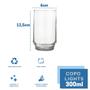 Imagem de Jogo 4 Copos 300ml Vidro Lights Suco Agua Transparente Nadir