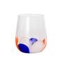 Imagem de Jogo 4 copos petala em vidro 480ml laranja/azul/branco - Fracalanza