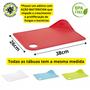 Imagem de Jogo 4 Tábuas de Corte Casa Restaurante + Suporte Retangular, Tábua Plástico com Aditivo Bactericida