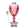 Imagem de Jogo 4 Taças de Vidro Diamond Diamante Rosa Lilás 300ml Água Class Home
