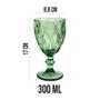 Imagem de Jogo 4 Taças de Vidro Diamond Diamante Verde 300ml Água Class Home