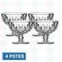 Imagem de Jogo 4 Taças Diamante para Sobremesa 335mL Transparente