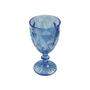 Imagem de Jogo 4 Taças Diamond Vidro Azul 340ml Água Vinho