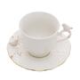 Imagem de Jogo 4 xícaras 200ml para chá de porcelana com pires Birds Wolff - 18121