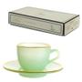 Imagem de Jogo 4 Xícaras Café 85ml Borda Dourada Verde Matte Hauskraft