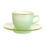 Imagem de Jogo 4 Xícaras Café 85ml Borda Dourada Verde Matte Hauskraft