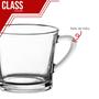 Imagem de Jogo 4 Xícaras Café Chá Vidro Vintage 180ml Transparente