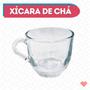 Imagem de Jogo 4 Xicaras Chique Vidro Liso 150ML Ideal Cha Cafe Resistente