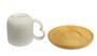 Imagem de Jogo 4 Xicaras De Café Porcelana com Pires Bambu 90ml Oásis