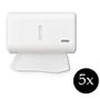 Imagem de Jogo 5 dispenser porta papel toalha interfolha Premisse papeleira suporte banheiro parede branco