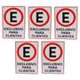 Imagem de Jogo 5 Placas 19x14cm Informativa Exclusivo para Clientes