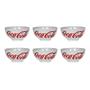 Imagem de Jogo 6 Bowls Coca-Cola De Porcelana Tigela Redonda 440ml