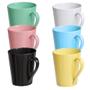 Imagem de Jogo 6 Caneca Chá Café Colorida 250ml em Porcelana