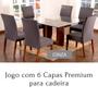Imagem de Jogo 6 Capas para Cadeira Premium Malha Gel Cores Variadas