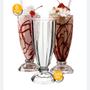 Imagem de Jogo 6 Copo Vidro 340ml Bebidas Milk Shake Sorvete Suco