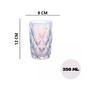 Imagem de Jogo 6 Copos Altos Drink Agua Suco Diamante 350ml Vidro Mesa Posta - KE HOME