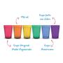 Imagem de Jogo 6 Copos Americanos Rainbow Pride Neon 190mL Nadir Figueiredo Arco-iris Colorido Vidro