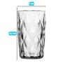 Imagem de Jogo 6 Copos De Vidro Agua Suco Diamond Transparente 350ml