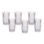Imagem de Jogo 6 Copos De Vidro Alto Long Drink Borda Dourada Canelado 370ml