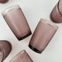 Imagem de Jogo 6 Copos Detalhes Bolinhas Cor Roxa/Marsala Vidro 370ml