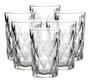 Imagem de Jogo 6 Copos Diamante Agua E Suco Diamond Grosso Resistente Cor Cristal