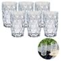 Imagem de Jogo 6 Copos Luxo Transparente Drink 370 ML Modelo Diamante