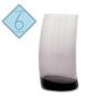 Imagem de Jogo 6 Copos Vidro Curvo Alto Longo 390ml Bebidas Água Sucos Utensílio Cozinha Servir Mesa Posta Design Moderno Resistente
