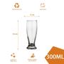 Imagem de Jogo 6 Copos Vidro Transparente Munich 300ml Chopp Bar Nadir