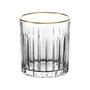 Jogo 6 copos whisky Soho em cristal com borda dourada 310ml - L'Hermitage Imagem de Jogo 6 copos whisky Soho em cristal com borda dourada 310ml