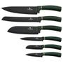 Imagem de Jogo 6 facas de cozinha 6 peças Emerald verde Berlinger Haus Faqueiro Utensílios Cozinha Chef Churrasco Santoku 