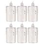 Imagem de Jogo 6 Mini Velas Eletrônica Cristal LED Branco Quente 7,7cm - Art Christmas