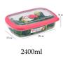 Imagem de Jogo 6 potes com tampa para mantimentos alimentos frutas geladeira freezer microondas Sanremo Flor