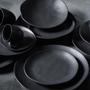 Imagem de Jogo 6 Pratos Rasos Porto Brasil Orgânico 26,5cm Preto Matte