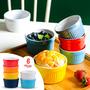 Imagem de Jogo 6 Ramekin Colorido Canelado 180ml Forno Suflê Cupcake