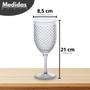 Imagem de Jogo 6 Taças de Acrílico Para Vinho ou Água 480ml Cristal ou Âmbar - Paramount