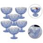 Imagem de Jogo 6 Taças de Sobremesas Luxo Diamante Cores Transparentes 310ml Grosso Resistente Diamond