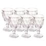 Imagem de Jogo 6 Taças de Vidro com Borda Dourada Diamond Cor Transparente Água 300ml Class Home