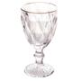 Imagem de Jogo 6 Taças de Vidro com Borda Dourada Diamond Cor Transparente Água 300ml Class Home