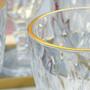 Imagem de Jogo 6 Taças Diamond Transparente com Borda Dourada 300ml