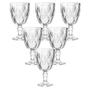 Imagem de Jogo 6 Taças Vidro Diamond Transparente kit 6 Taças 340ml vinho reforçado