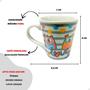 Imagem de Jogo 6 Xícara Café 110 Ml Porcelana Caneca Cafe cha cozinha - coruja love 301