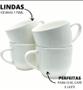 Imagem de Jogo 6 Xicara Café Chá Porcelana Branco 170ml